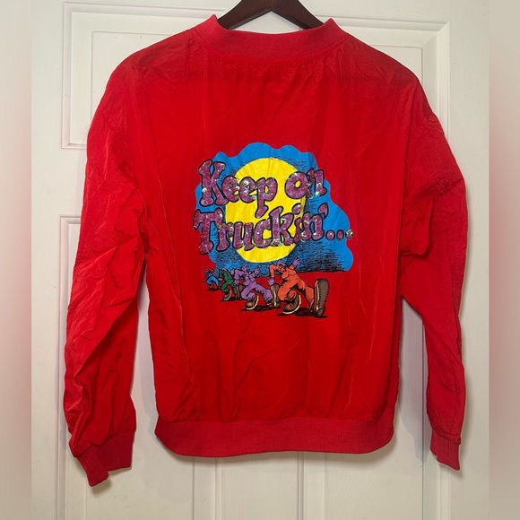 Vintage Grateful Dead Keep on Truckin Red Windbreaker Unbranded Women’s Size S - Picture 5 of 6